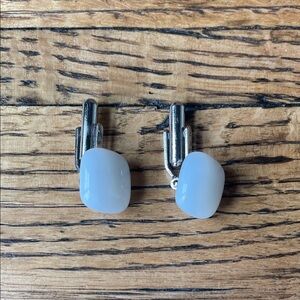 Silver and Pearl White Cufflinks